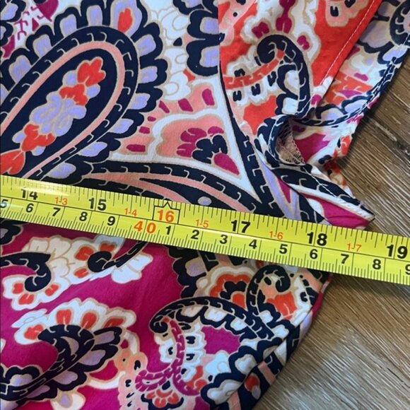 Tommy Hilfiger Red and Pink Paisley Midi Dress Medium - Picture 9 of 10